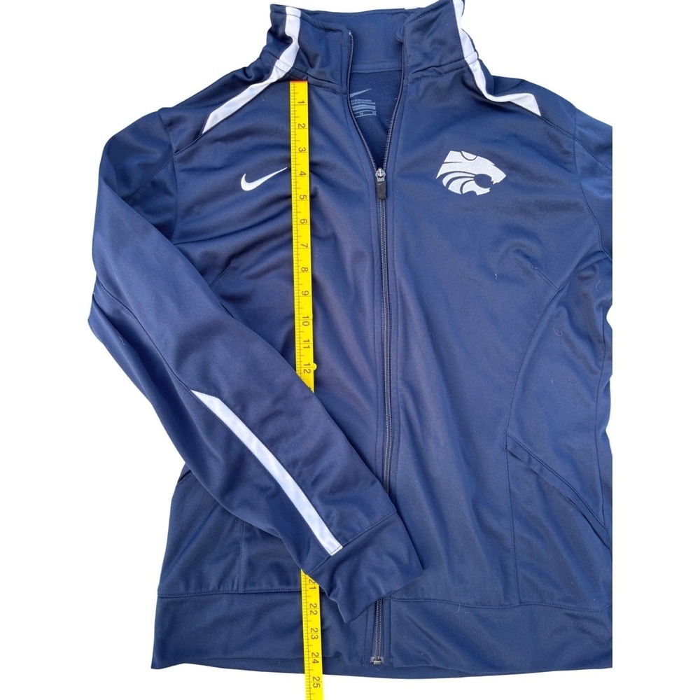 Nike Kansas State Wildcats Full Zip Track Jacket Navy Blue Mens Logo Size XL - Picture 2 of 6